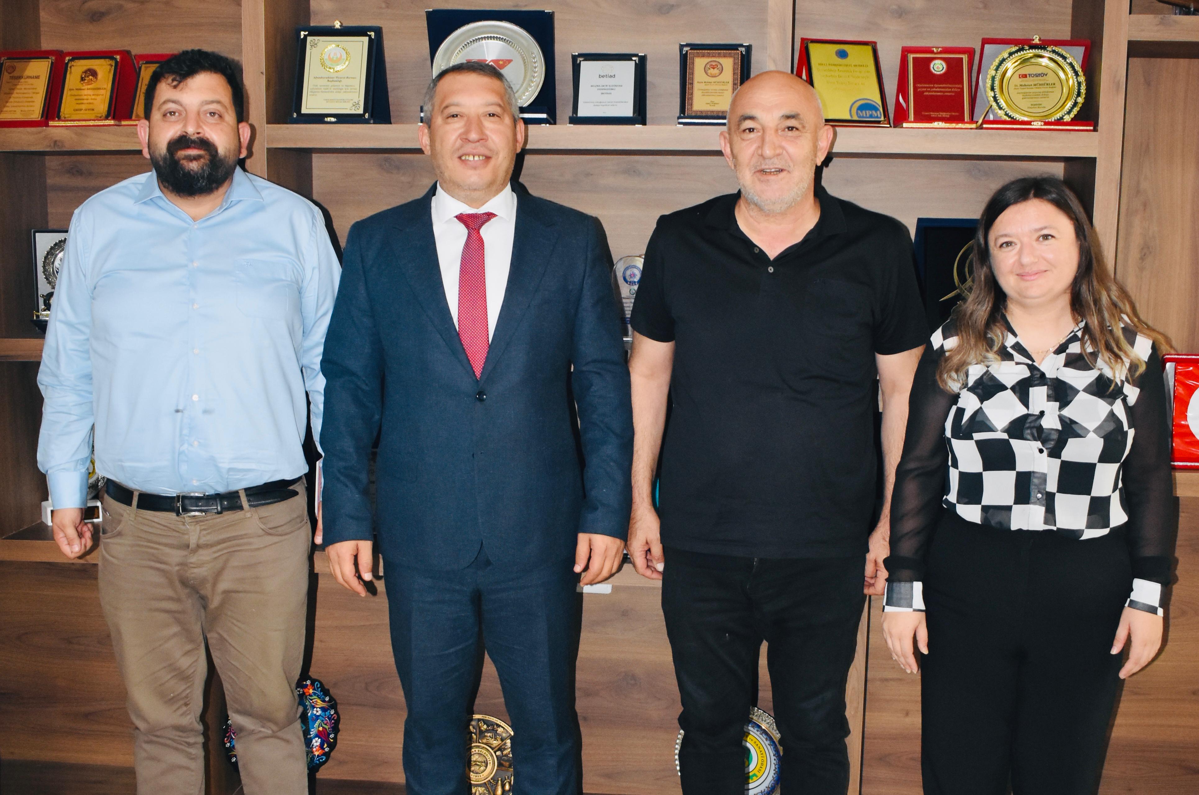 DİNAR, BAŞMAKÇI VE EVCİLER BELEDİYE BAŞKANLARINI BORSAMIZDA AĞIRLADIK