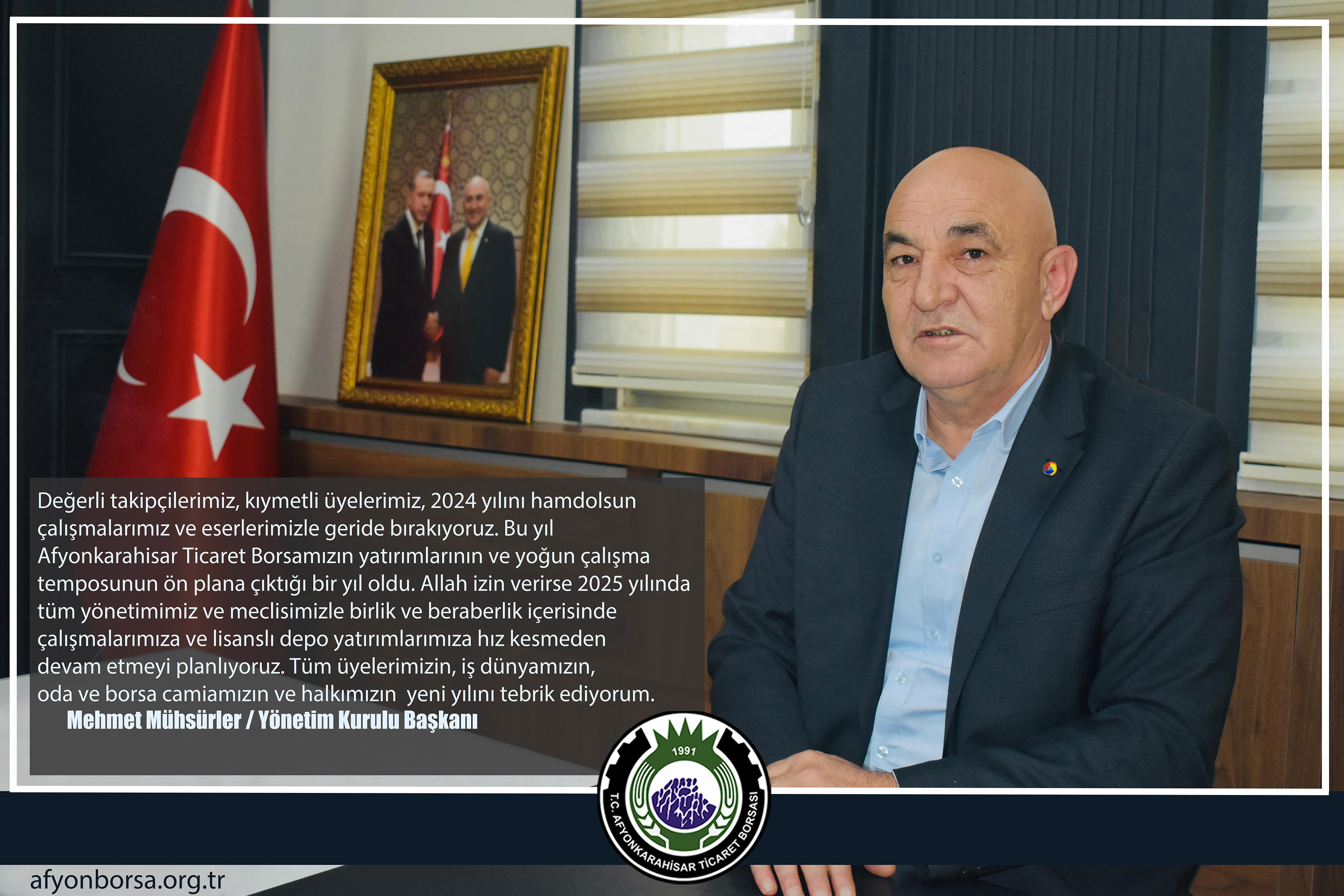 BAŞKAN MÜHSÜRLER'DEN YENİ YIL AÇIKLAMASI 