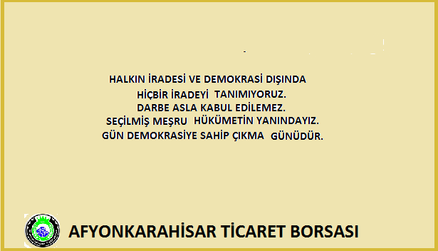 SEÇİLMİŞ MEŞRU HÜKÜMETİN YANINDAYIZ. GÜN DEMOKRASİYE SAHİP ÇIKMA GÜNÜDÜR.