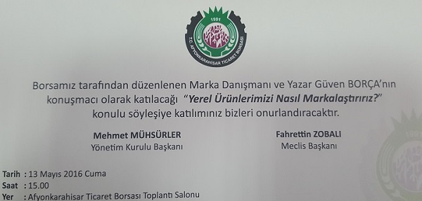 ''YEREL ÜRÜNLERİMİZİ NASIL MARKALAŞTIRIRIZ?''