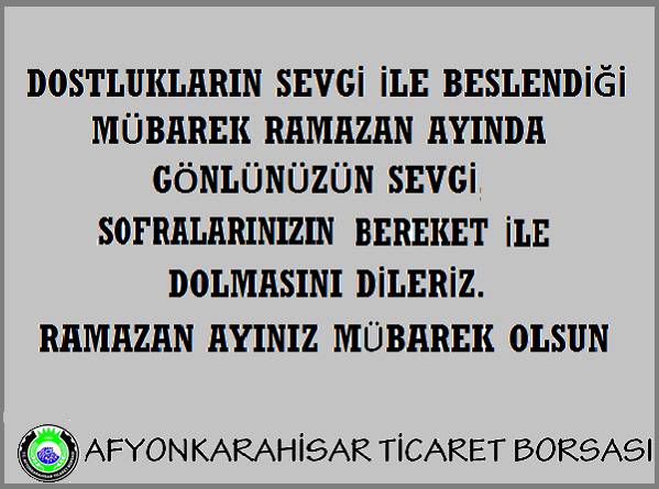 HOŞGELDİN YA ŞEHRİ RAMAZAN